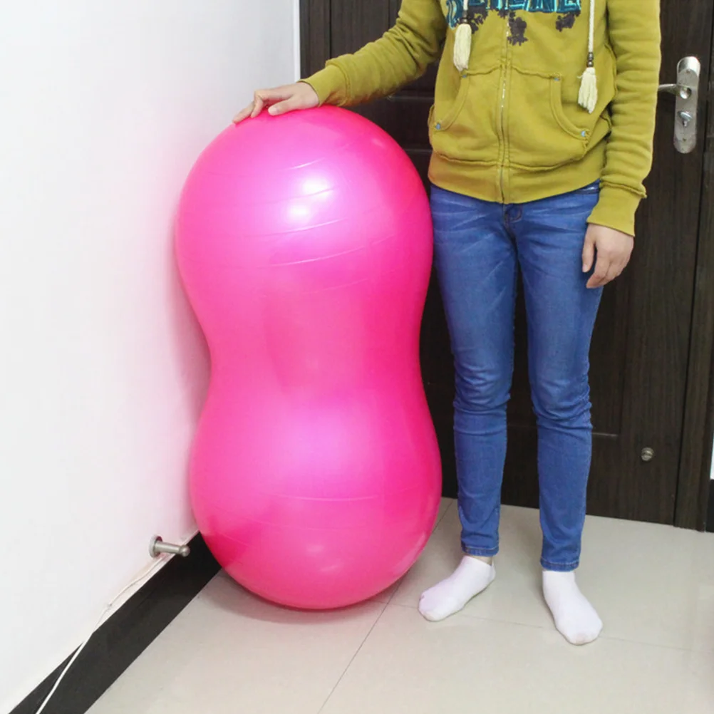 

Фитнес-тренажер в форме арахиса, мяч для йоги, утолщенное балансирующее устройство, инструмент для тренировок в тренажерном зале (розовый)