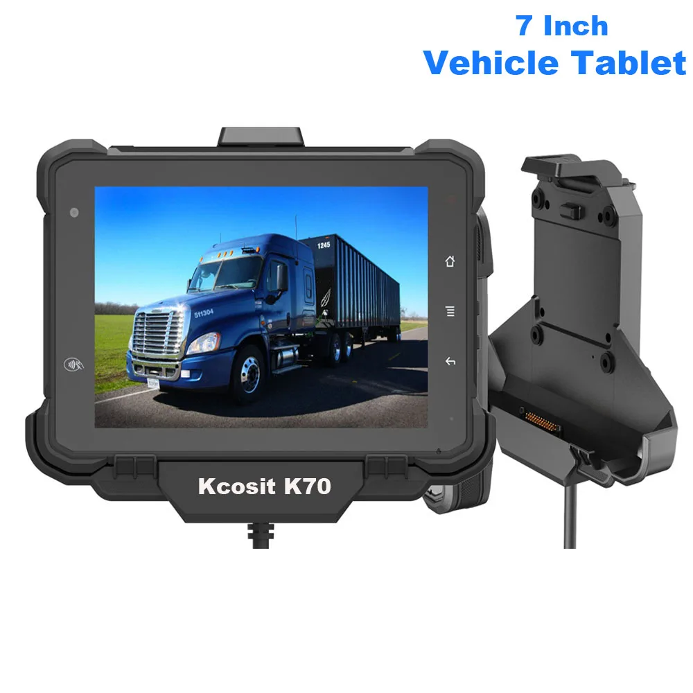 

Kcosit K70 Rugged Android Vehicle-Mounted Tablets PC Industrial IP67 Waterproof 7" Qualcomm RS232 CAN BUS ELD Fleet Management