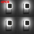 White-EU Plug 4PCS