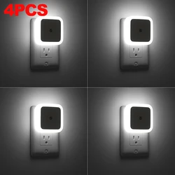 Elegant LED Atmosphere Lamp with Touch Control, Decorative Nightlight for Bedroom and Staircase (White - EU Plug 4PCS)