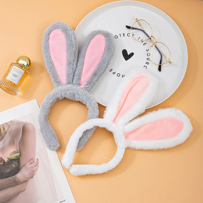 

Easter Bunny Ears Headband Plush Bunny Costume Accessories Cute Headwear Rabbit Cosplay Party Performance Hair Accessories