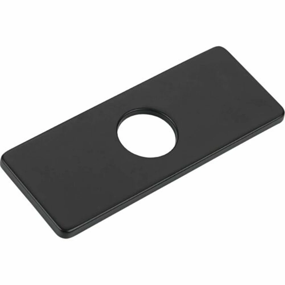 Brand New Faucet Cover Plate Faucet Deck Plate 1 Pc 162*63*mm Black/Gold/Silver Resist Scratches Stainless Steel