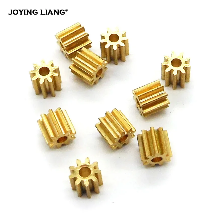 0.4M Copper Pinion Gear 9 Teeth 2mm 1.5mm Shaft Metal Gears Motor Parts Accessory 92A / 91.5A 10pcs/lot motor gear