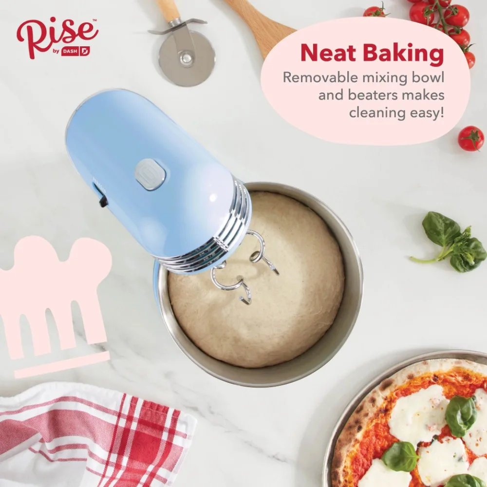 Rise by Dash Stand Mixer, 6 Speed, 3 Quart Sky Blue - AliExpress