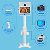 led open air photobooth digital bot white metal dlsr shell with glam filter 2
