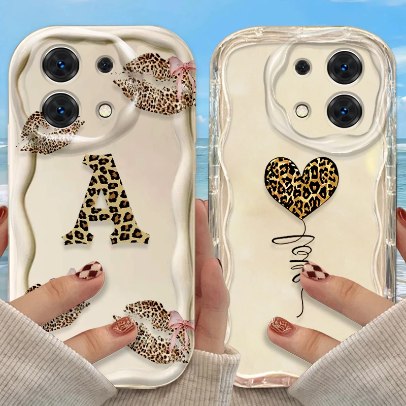 Coque Léopard Cœur Pour Xiaomi Redmi A1/A2 4G - Housse Souple Silicone Antichoc Femme Fille Marron