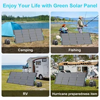 Panneau solaire portable E-POWO 800 W / 400 W, pliable et durable, complet avec un étui de béquille réglable, étanche IP67 pour camping-car 6