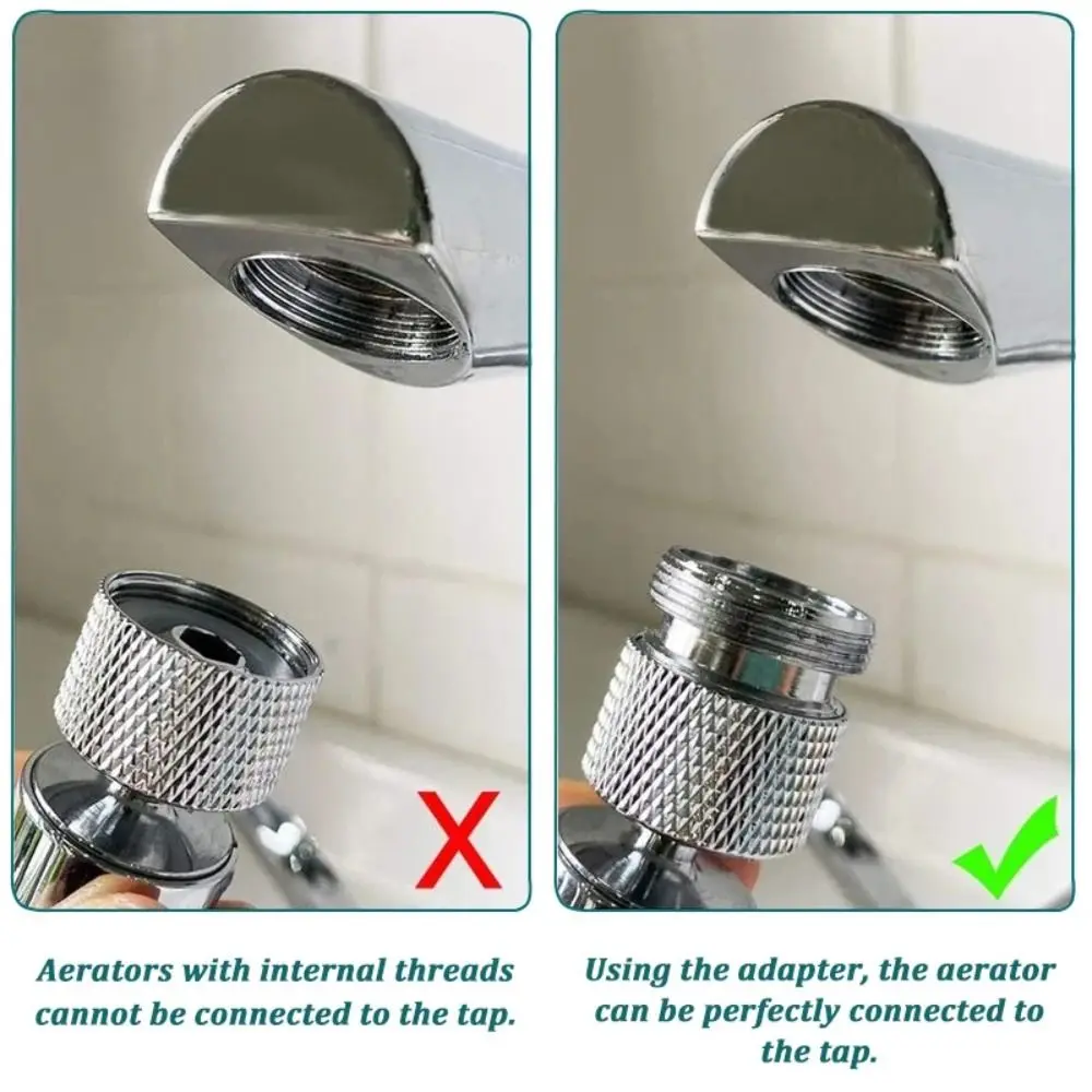 Water Filter Adapter Kitchen Faucet Saving Tap Aerator Connector Metal Bathroom Accessories 18/20/22/24mm To 22mm With Washer faucet adapter,faucet aerator,faucet water filter,faucet filter