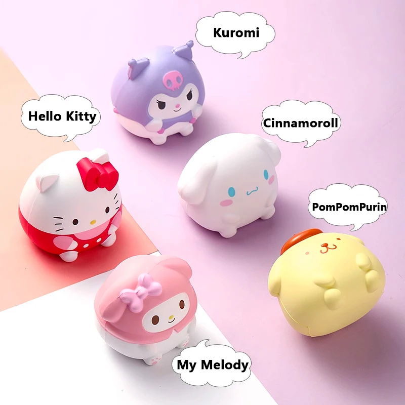 

Sanrio Hello Kitty My Melody Cinnamoroll Kuromi Decompression Toys Kawaii Decompression Doll 1 Pcs Squeeze Stress Toy Kid Toy