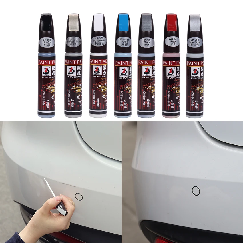 Black Car Paint Repair Pen Scratch Remover Touch Up Coat Applicator Tool  12ml