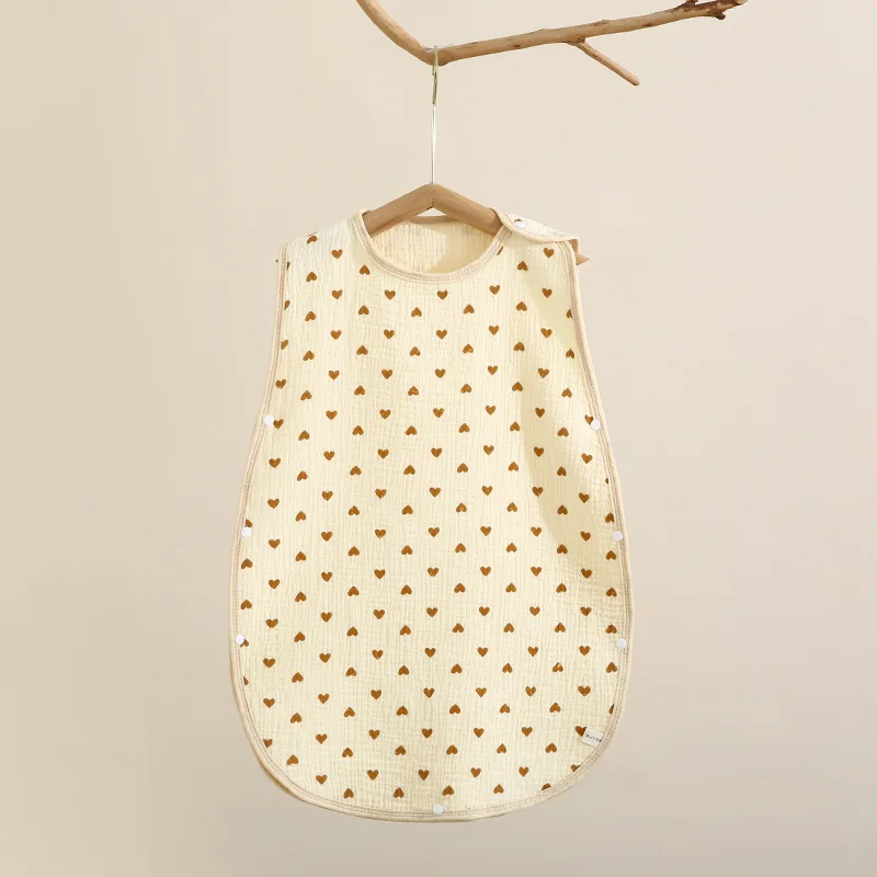 

Vest Type Sleeveless Sleeping Bag Baby Anti-kicking 6 Layers Cotton Gauze Baby Sleeping Bag Spring Summer Thin Nightdress
