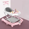 2 in 1 Baby Walker with Music & Light Spinning Toy Dining Tray Safety Brake Floor Mats Push Handle Baby Push Walker Anti-slip 1