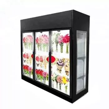 3 Glass Door Upright Flower Chiller Flower Shop Refrigerator Fridge for Florist