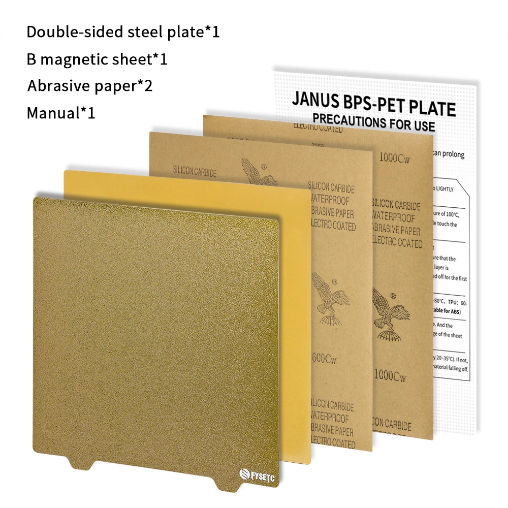 Fysetc-pei Janus Bps-pet Placas Chapa de Aço com Base Mecânica Ender Pro Cr10 Prusa Mk4 Voron - Imagem 6