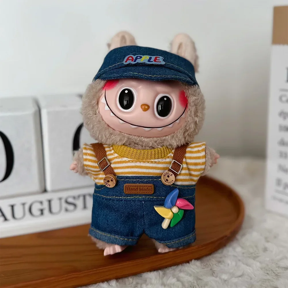 For 17cm Labubu Doll Clothes Hoodies Doll Clothes Color Match Hoodies Dolls Accessories Cute Decoration Little Cloths 2