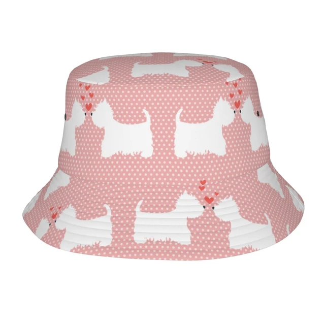 Fashion Pink Westie West Highland Terrier Bucket Hat Unisex Foldable  Outdoor Sport Dog Fisherman Hats Bob Hat - AliExpress