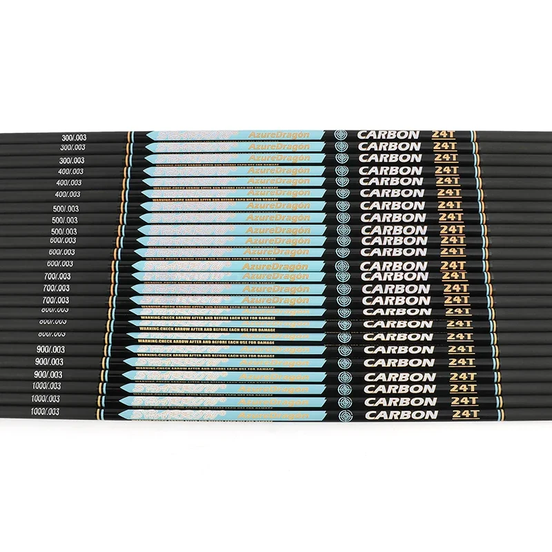 32inch Pure Carbon Arrow Shafts ID 4.2mm Straightness +/- .003