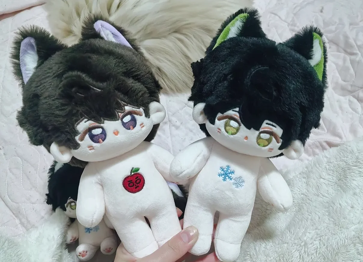 20cm Original Love and Deepspace Caleb Sylus Zayne Rafayel Xavier Kawaii Animal Ear Plush Doll Body Dress Up Clothes Plushies