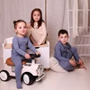 2024 AS print lace collar girl pjs boy blue color pjs 1
