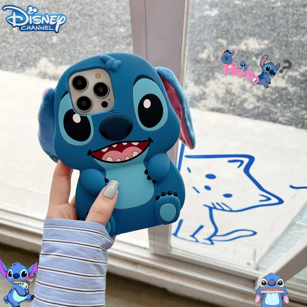 2 Pack Cartoon Phone Case for iPhone 13 mini Case 5.4,Cute Character Flower Kawaii  Stitch