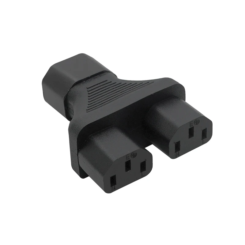 IEC320 IEC 320 C14 Male to Double C13 Female Y Type Splitter Extension Power Adapter adaptor connector