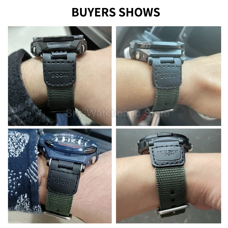 Casio Lightweight Breathable Nylon Watch Band with Concave Interface - Durable