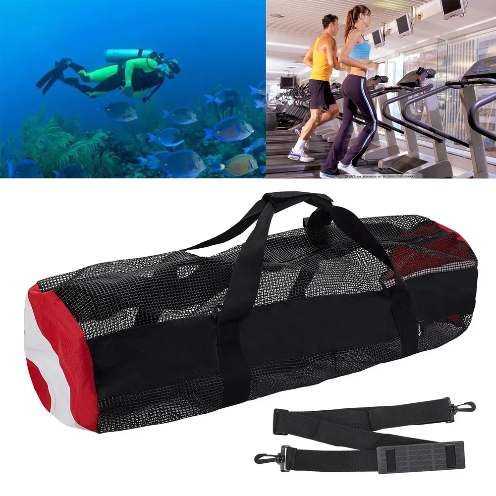 Swimming Beach Storage Bag Extra Large Portable Mesh Diving Duffels with Adjustable Shoulder Strap for Travel Gym Workout diving storage bag diving mesh bag