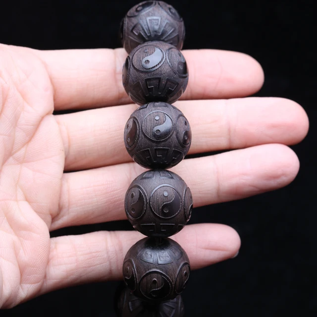 17-20cm Customs Bead Bracelet Men Women Wooden Beads for Bracelets Coconut  Shell Charm Arm Jewelry pulsera hombre 2023 - AliExpress