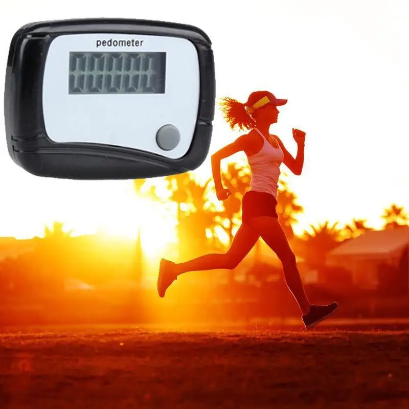 Portable Digital LCD Pedometer with Clip for Walking and Running - Steps Counter for Sports and Fitness
