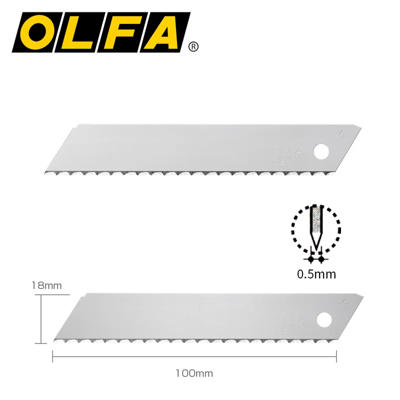 3pcs Olfa LWB-3B 18mm Insulation Blades,Large Wavy Blades,100mm X 18mm X 0.5mm