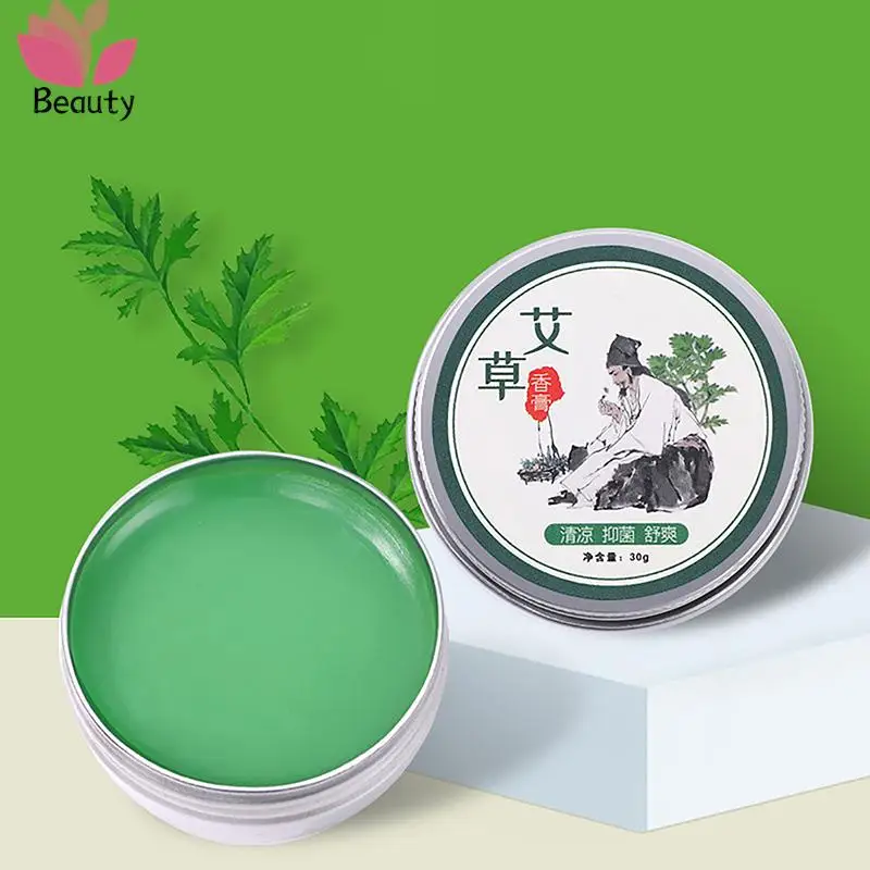 

30g Herbal Moxibustion Cream Moxa Ointment Mugwort Health Care Massage Oil Relief Arthritis Body Pain Prevent Mosquito Bites