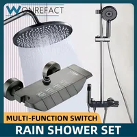 Bathroom Rain Shower Set Three Modes Handheld Pressure Spray Gun Adjustable Hot And Cold Top Shower Multi-function Shower 1