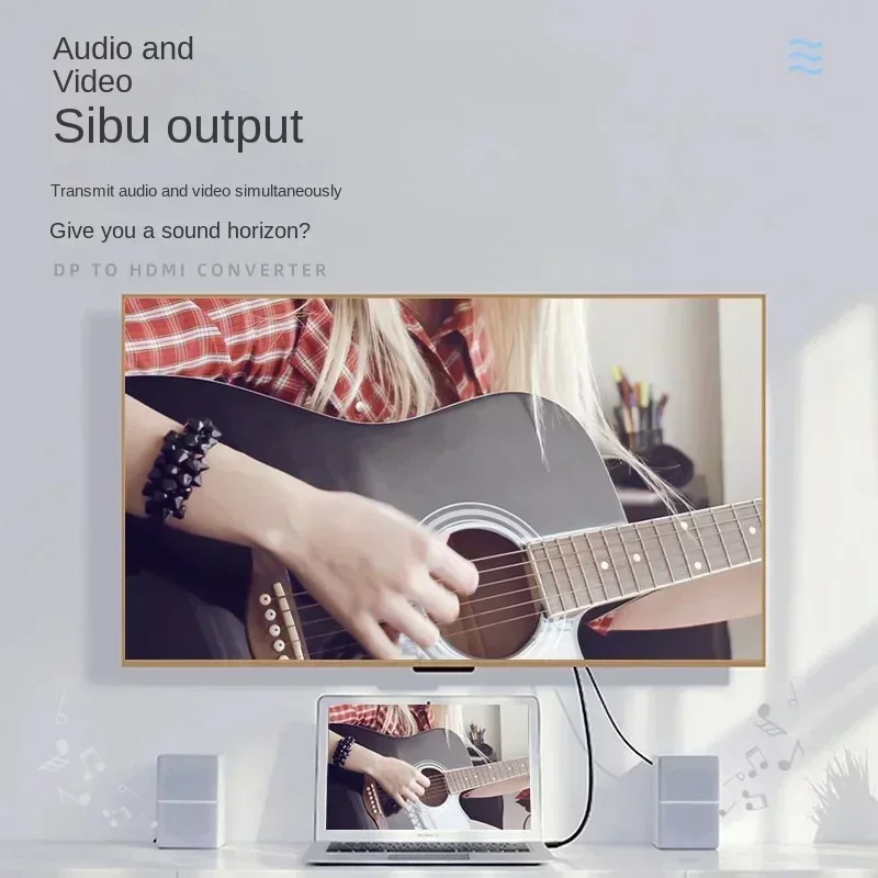 DP Display Port To HDMI-Compatible Adapter Connect Converter 1.8m Cable 2k 4k 1080p For Desktop Laptop PC TV Monitor Projector