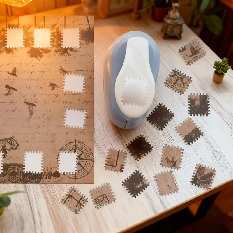 1PC DIY 스탬프 엠보싱 도구 종이 펀치 별 모양 가장자리 수제 공예 사진 프레임 장식 휴대용 기계
