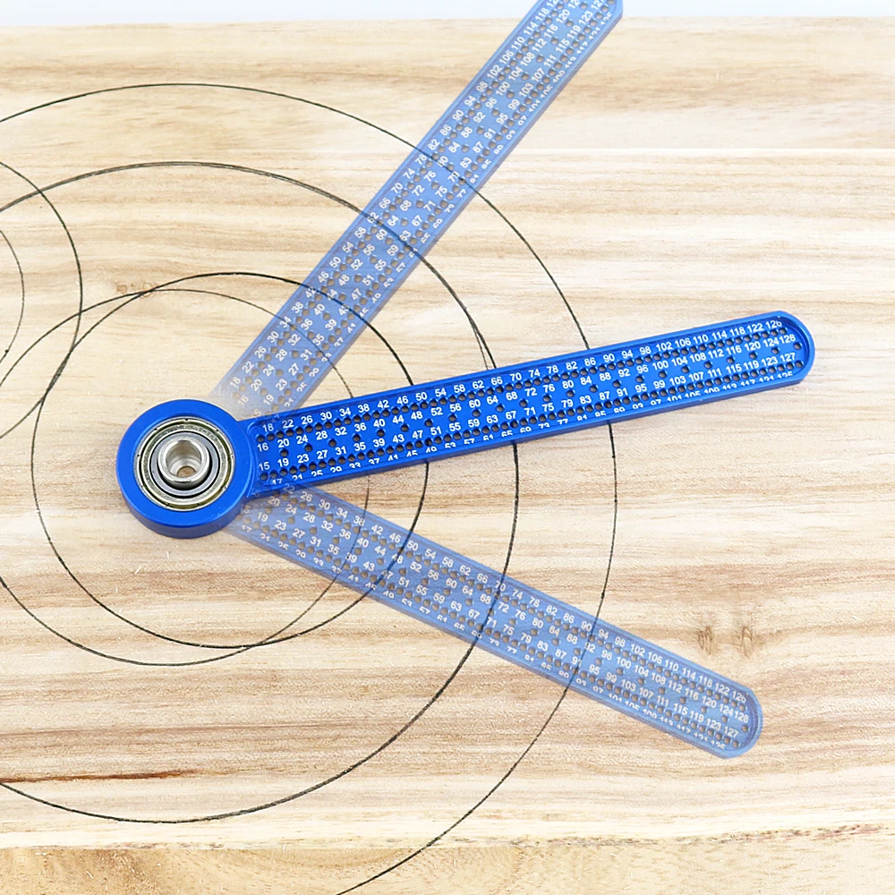 Portable Aluminum Alloy Drawing Compass Hole Ruler Woodworking Tool Design Drawing DIY woodworking ruler woodworking gauge scribing tool