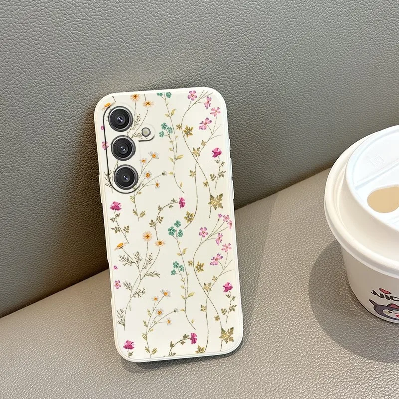Floral Painted Silicone Soft Cover