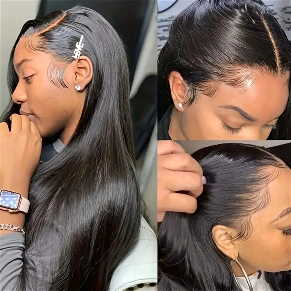 7x6 Lace Wigs 46 Inch 200 Density Straight Hair 13x6 HD Transparent Lace Frontal Wig 13x4 Lace Front Human Hair Wigs For Women