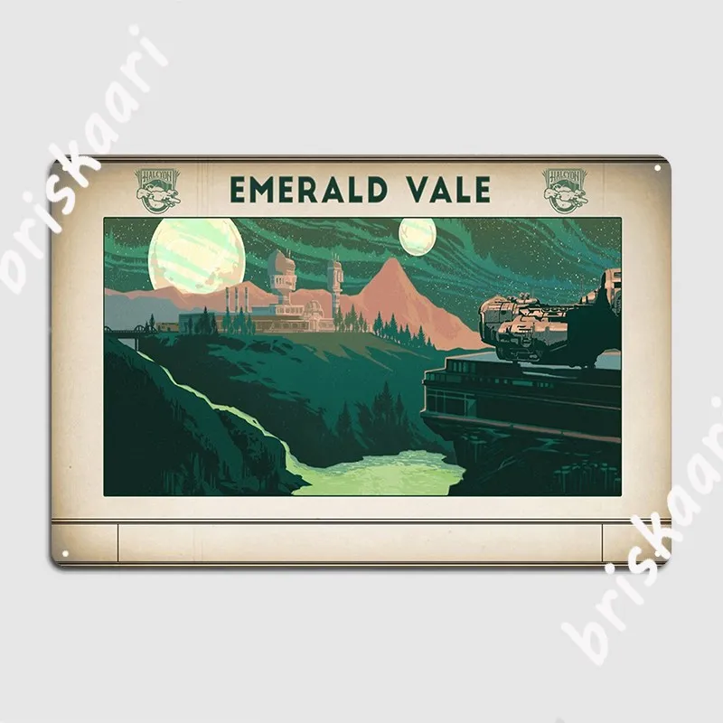 

Внешний Изумрудный плакат с долиной, металлический знак, таблички для паба, клуба, бара, винтажный жестяной плакат
