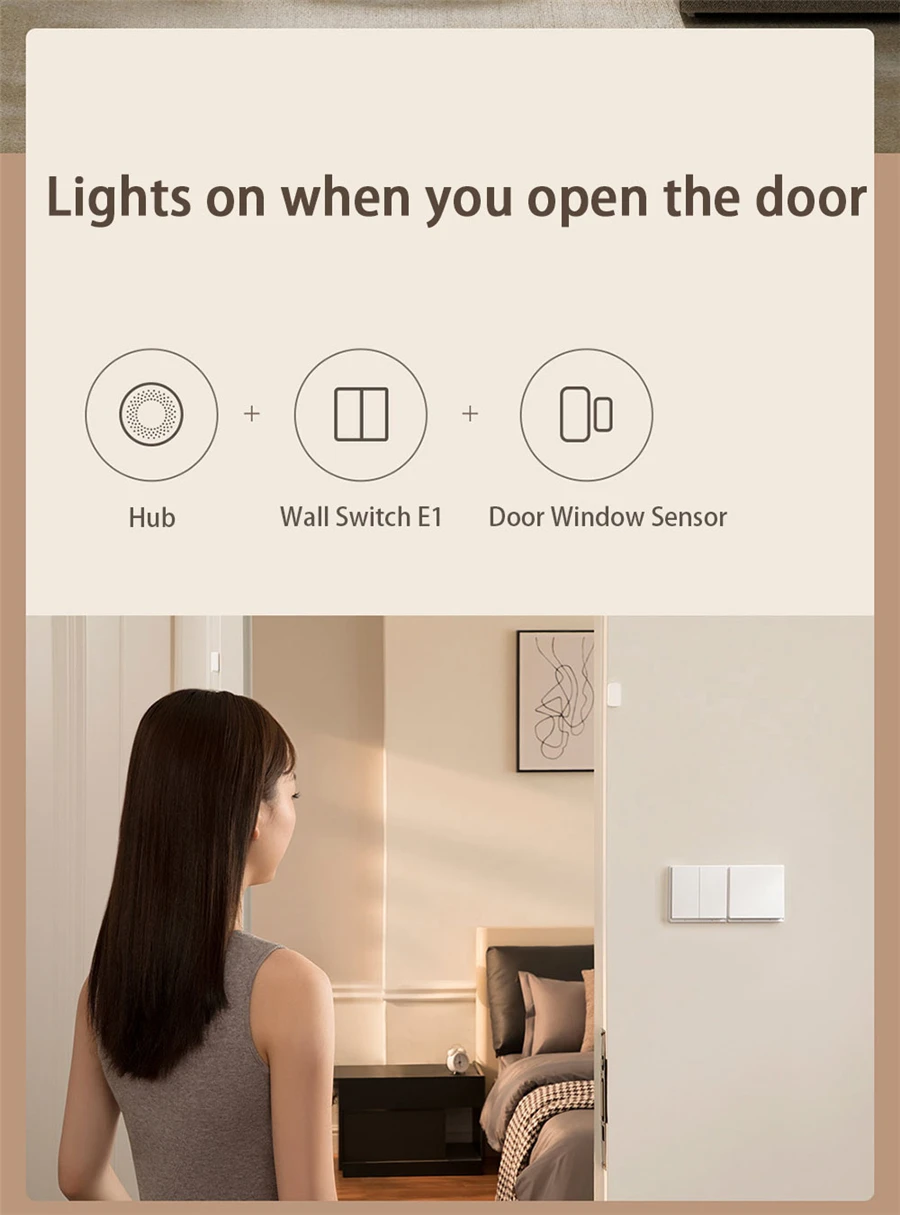 Original Wall Switch E1 Version Smart Wireless Key Zigbee 3.0 Light Switch Wire