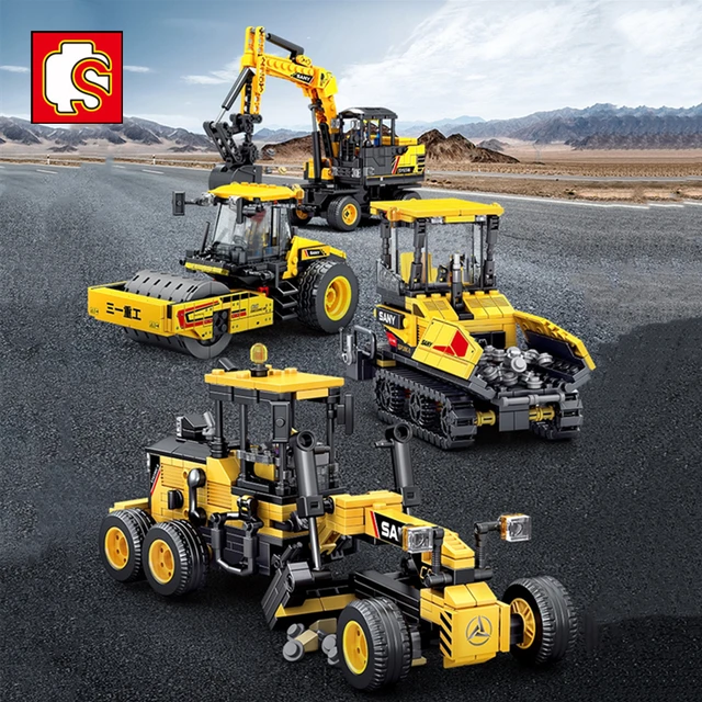 SEMBO 도시 굴삭기 엔지니어링 차량 빌딩 블록 키트: 아이들의 상상력과 창의력을 키우는 교육적 장난감