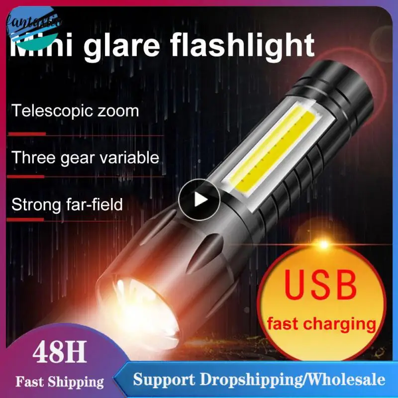 

1PCS Powerful LED Flashlight Rechargeable USB 18650 Waterproof Zoom Fishing Hunting 100000 Lumens Tactical Flashlight LED