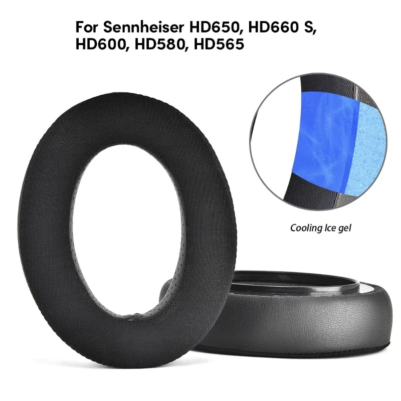 

Ear Pads for Sennheiser HD650,HD660 S, HD600, HD580, HD565 Headsets Thickness Earpads for Improved Sound Quality Earmuff Earcups
