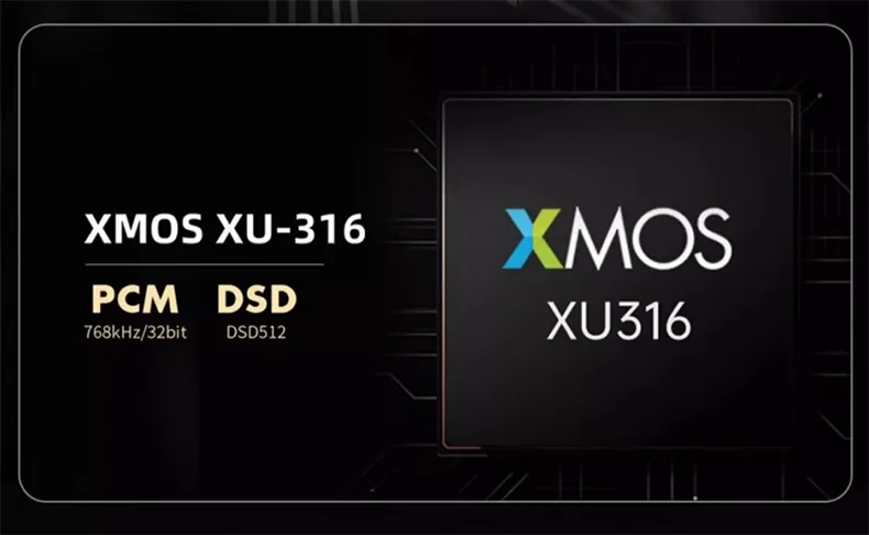 XMOS XU316 USB-Digitalschnittstelle Koaxialer IIS-Ausgang 32bit 768K DSD512 Unterstützt MQA-Kompatibilität Amanero USB-Karte für DAC – Detail 1