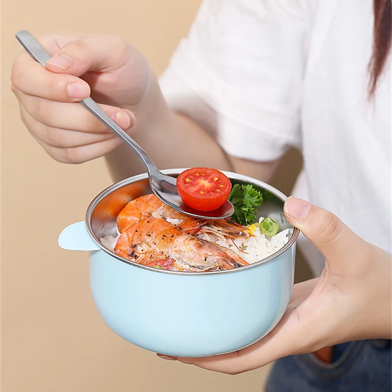 

Three-layer Bowl Mini Cute for Children Kitchen Food Storage Container Tableware Heat Insulated Stainless Steel