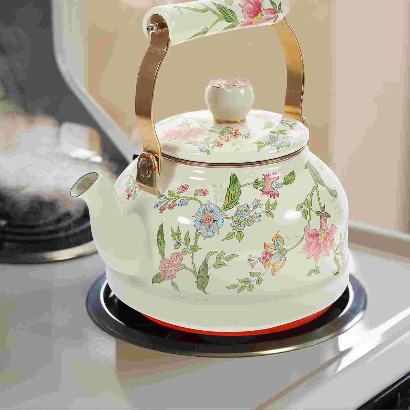 

Stainless Steel Induction Cooker Kettle Coffee Pot Daily Use Stovetop Enamel Teakettle