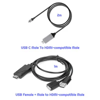 USB Female to HDMI-compatible Male USB C To HDMI-compatible 1080P HDTV TV Digital AV Adapter Cable Wire Cord - Image 6