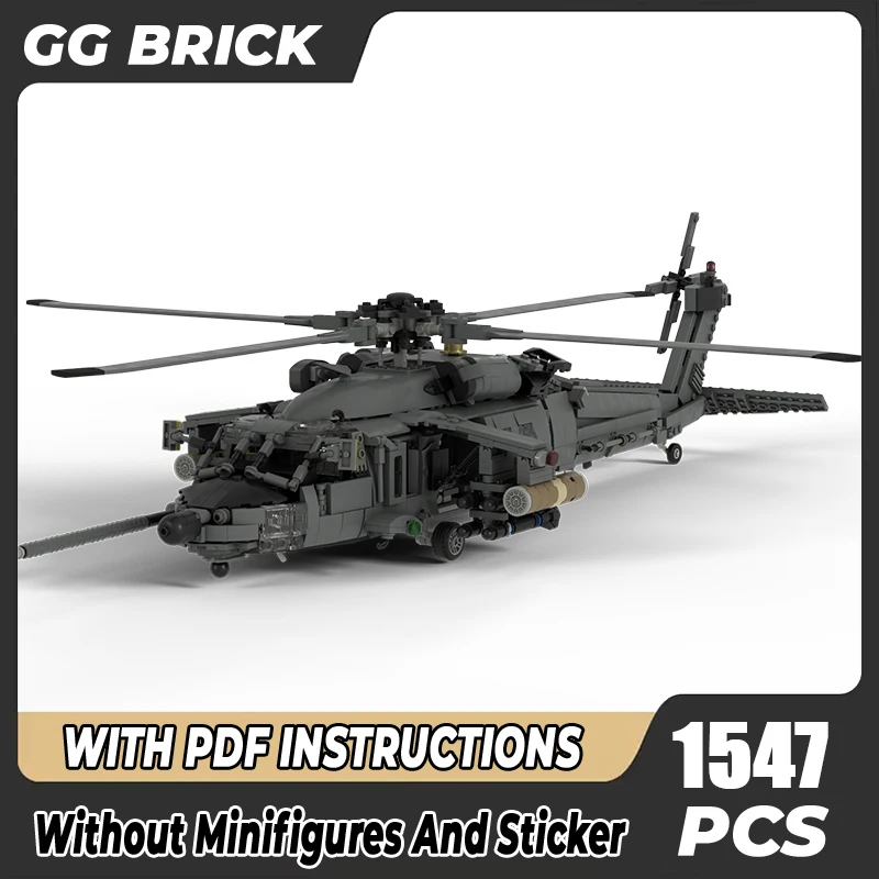 

Moc Building Bricks Military MH-60L DAP Black Hawk Fighter Model Technology Modular Blocks DIY Set Assembly Christmas Gift