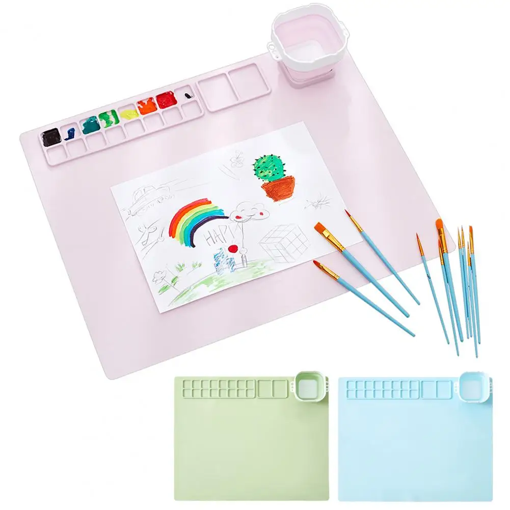 Silicone Artist Mat Collapsible Cup Craft Mat Collapsible Cup Silicone Craft for Diy Projects Painting Non-stick Surface