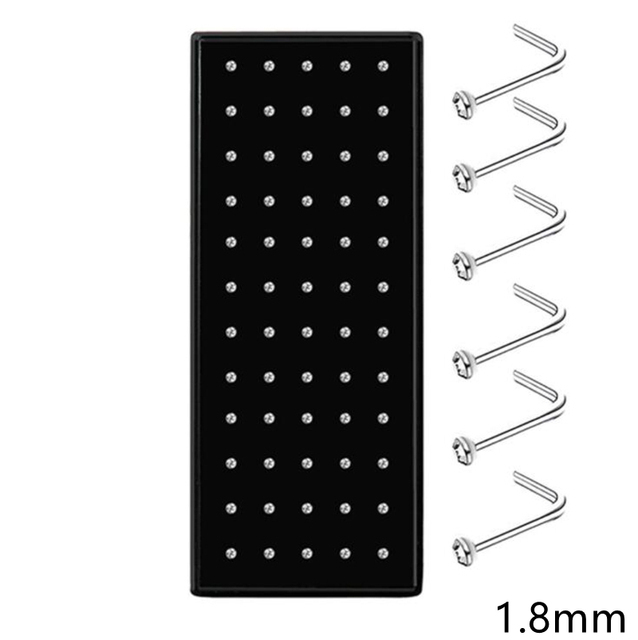 Straight Nose Stud Curved Pack Crystal Nose Ring Set Stud Lot Nariz Nase Pircing Nose Ring Set Bend Piercing Non-Pack