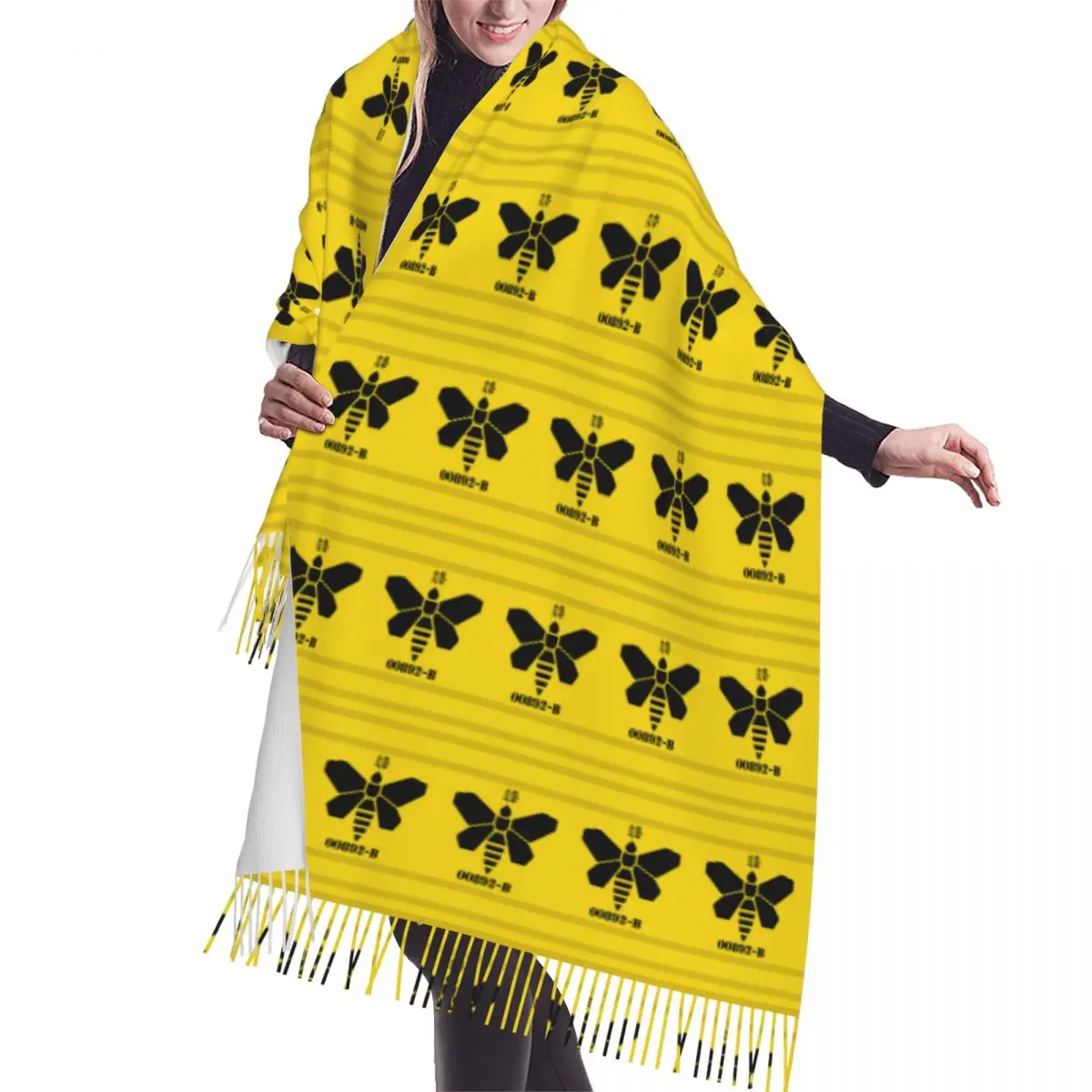 

Breaking Bad Methylamie Bee Tassel Scarf Women Soft Walter White Shawl Wrap Ladies Winter Fall Fashion Versatile Gift Scarves